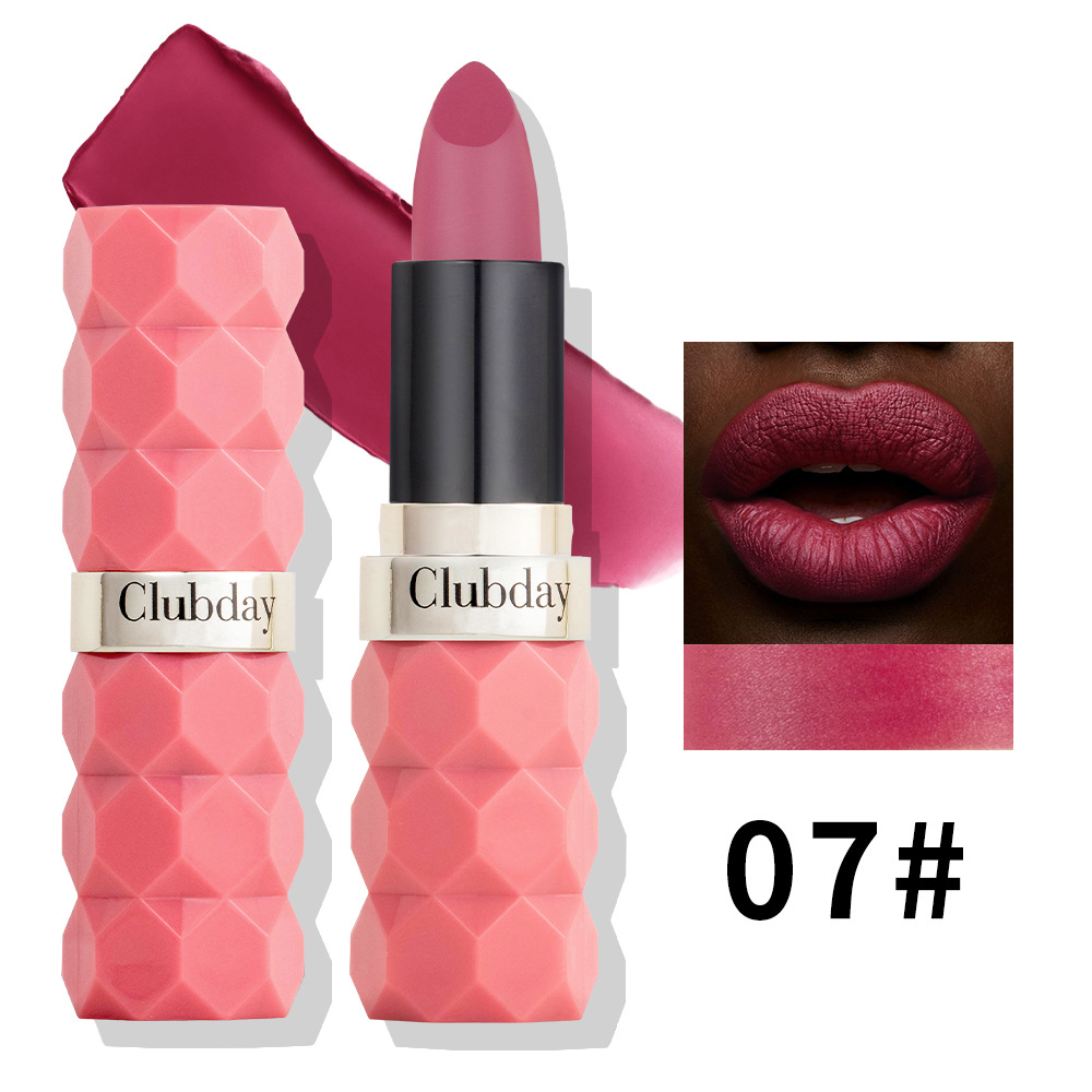 Clubday diamond-cut matte lipstick, non-fading and non-sticky velvet 8-color matte lipstick undefined