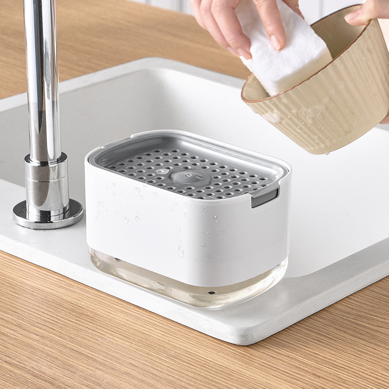 Japanese-style kitchen pressure soap box dishwashing pan bubbler creative sponge wholesale detergent liquid distribution box