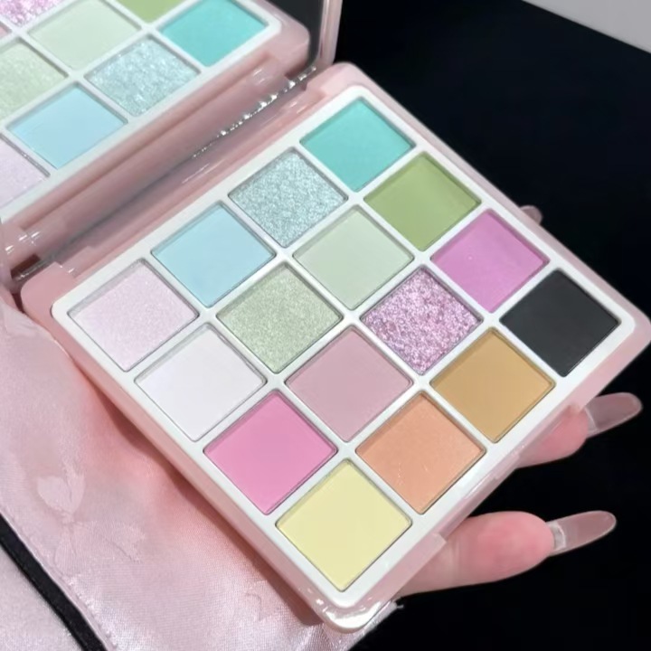 Capel 16-Color Oil Painting Girl Eye Shadow Palette, Multi-Purpose Matte Sequin Fine Glitter Long-Lasting Makeup and Contouring Eye Shadow Palette