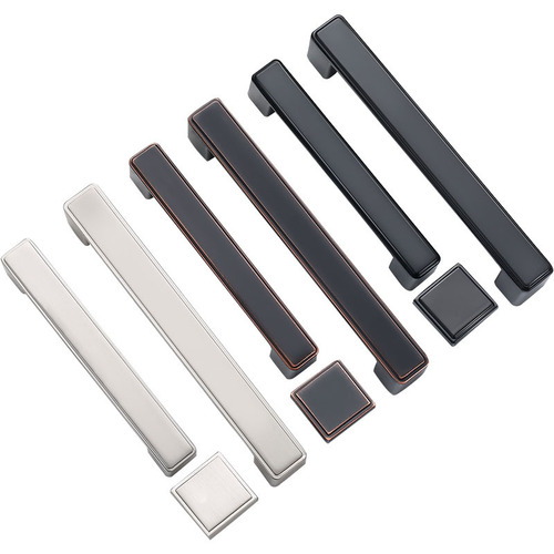 Yijia black European simple cabinet wardrobe drawer handle American aluminum alloy hardware furniture accessories hardware handle
