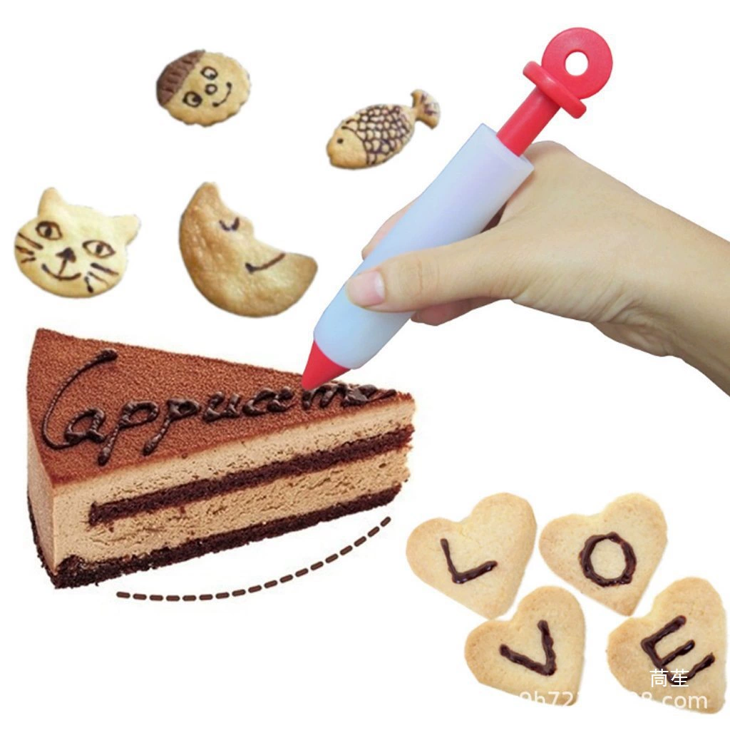4 -headed silicon glue decorative pen cream cake writing stiches baking decorative tools Western food disk tool fruit sauce pen
