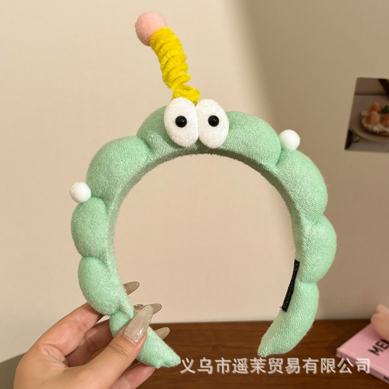曲奇饼干洗脸发箍女2025新款毛绒压发头箍可爱发卡子防滑发捆头饰|undefined