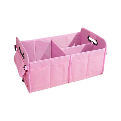 Cloth Large Capacity Car — Car storage bag/box - trunk-storage-bag-pink