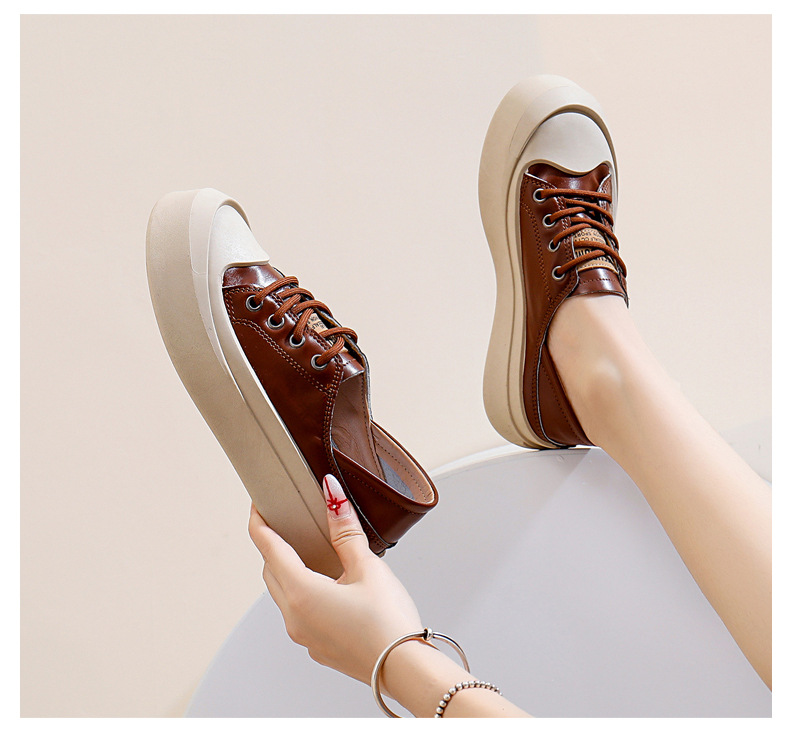 Forrest Gump 2024 nya höststudentskor i koreansk version, mångsidiga och casual, trendiga, tjocka sulor, moderiktiga brädorskor_voghion.com