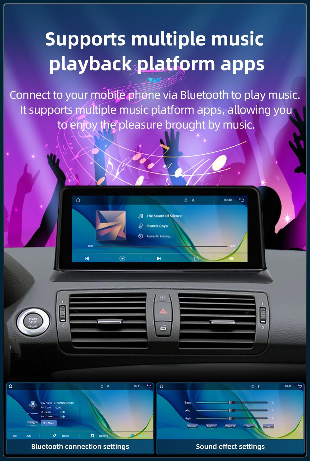 Suitable for Bmw 1 Series E81 E82 E87 E88 Car Central Control Large Screen Navigation Carplay Player