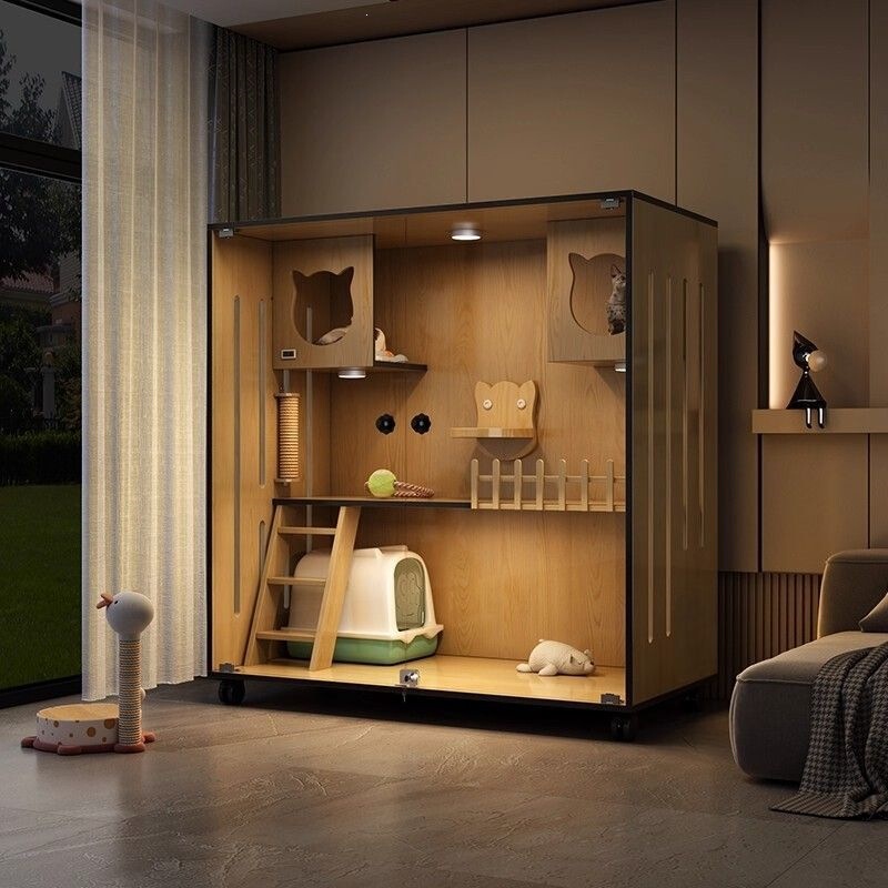 Cat villa, indoor cat cage for home use, space-saving design, extra-large space, luxurious cat house, cat shelter, cat bed Cat villa, indoor cat cage for home use, space-saving design, extra-large space, luxurious cat house, cat shelter, cat bed