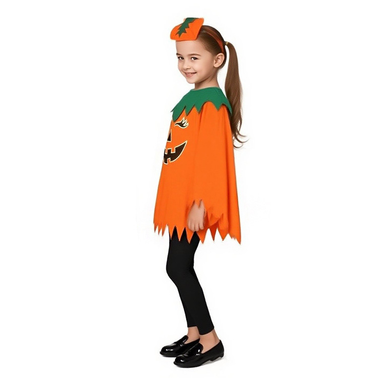 大人と子供のためのクロスボーダーハロウィンマントカボチャメイクアップパフォーマンス服親子衣装ステージパーティーパフォーマンススーツ|undefined