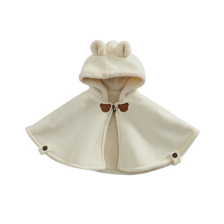 2022 estilo coreano invierno nuevas niñas bebé capa ins niños caliente con capucha moda chal