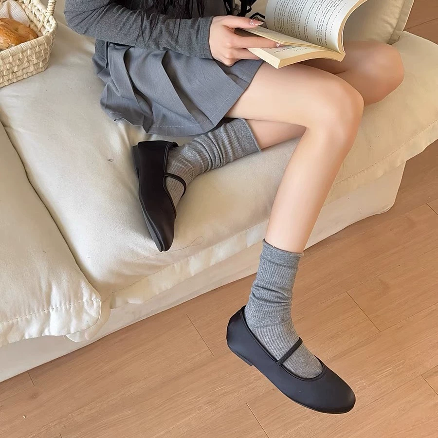 Thin brand summer knee socks, mid-length, gradient, sun protection