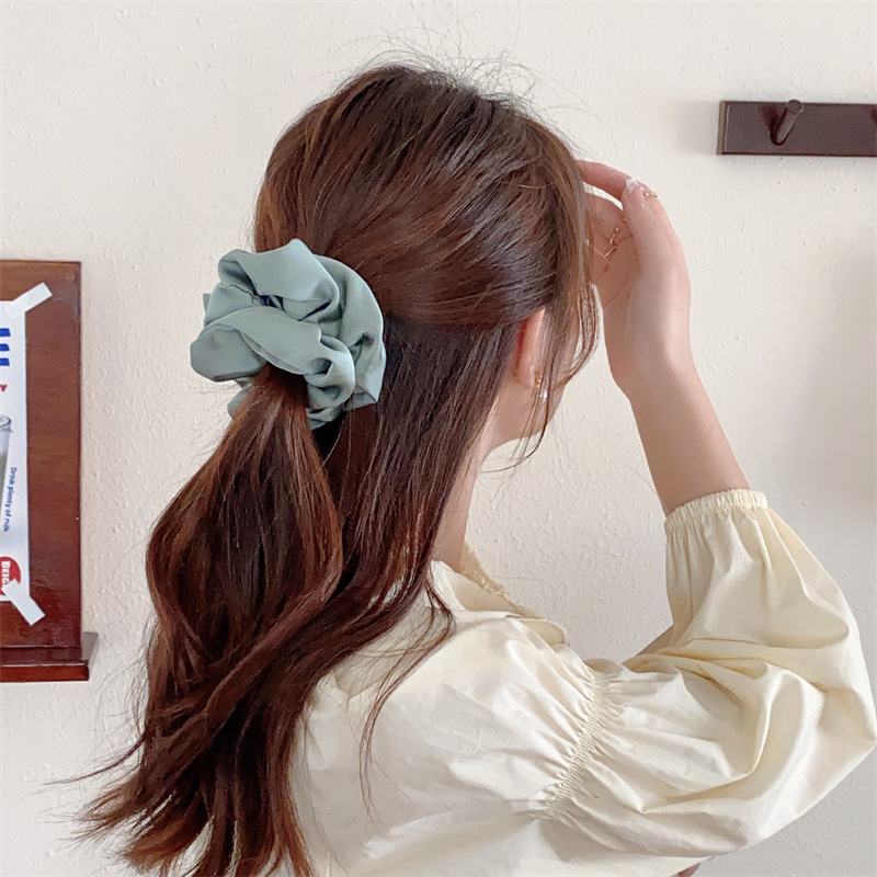 Scrunchie in raso per donna elegante elastico per acconciature_voghion.com