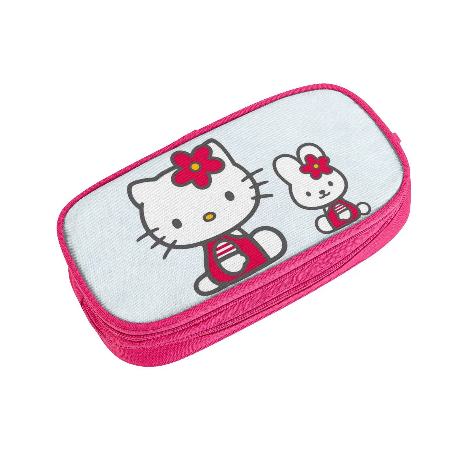 Hello Kitty, фуксия двухслойный мультяшный пенал для начальной школы, новая коллекция, начальная и средняя школа