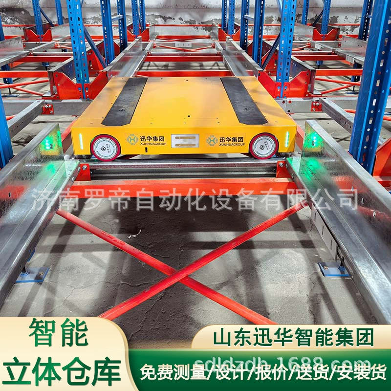 Четырехсторонний шаттл-транспортер для автоматизированных складских систем, электрический четырехсторонний складской транспортер, производитель интеллектуальных складских систем, четырехсторонний шаттл-транспортер.