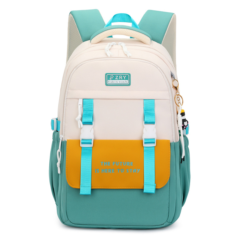 Nueva mochila femenina estudiante de escuela primaria mochila de Grado tres a seis de gran capacidad niños y niñas ligera reducción de carga mochila de protección de la columna vertebral