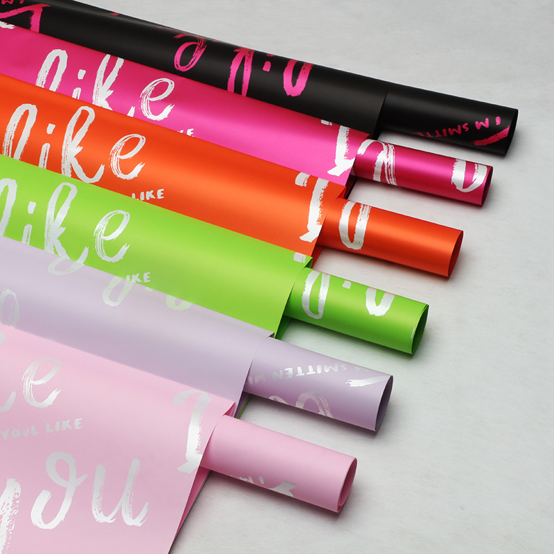 Huaxi como usted envasado de flores película plástica LIKEYOU ramo de flores de San Valentín material de embalaje de papel