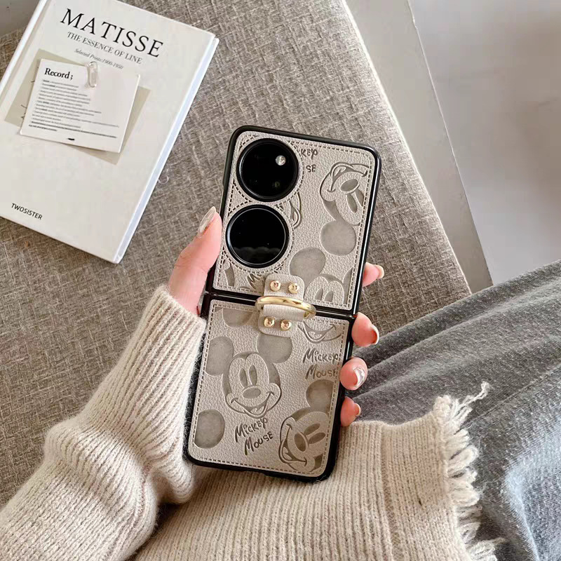 Suitable for Huawei pocket2 Cartoon Ring Mickey Leather Huawei P50 Pocket Folding Screen Phone Case Suitable for Huawei pocket2 Cartoon Ring Mickey Leather Huawei P50 Pocket Folding Screen Phone Case