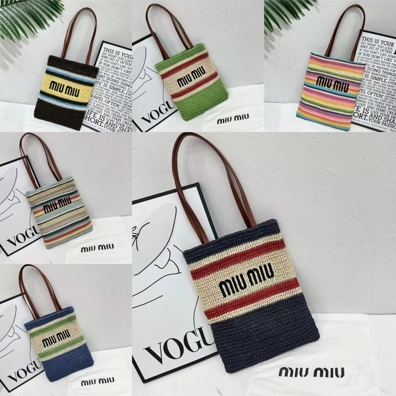 miu ビーチトートバッグ トートバッグ ラフィア ショッピングバッグ ストローバッグ 大容量 シンプル ショルダー レディースバッグ|undefined