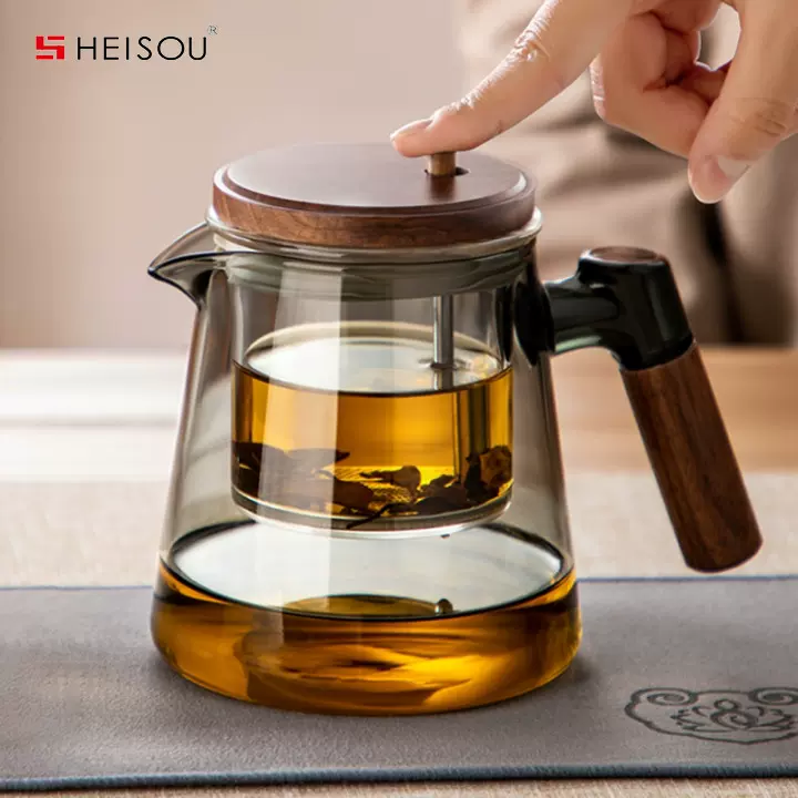 玻璃飘逸杯泡茶壶2025新款茶水分离神器一键过滤家用高档功夫茶具
