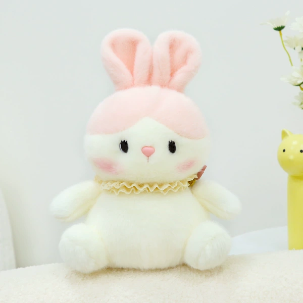 Milk puff table companion series-Pink rabbit 23cm
