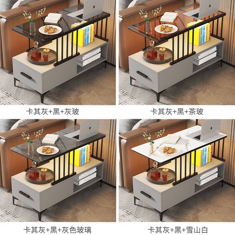 沙发边柜玻璃边几角几客厅轻奢现代简约移动小茶几侧边桌储物柜|undefined