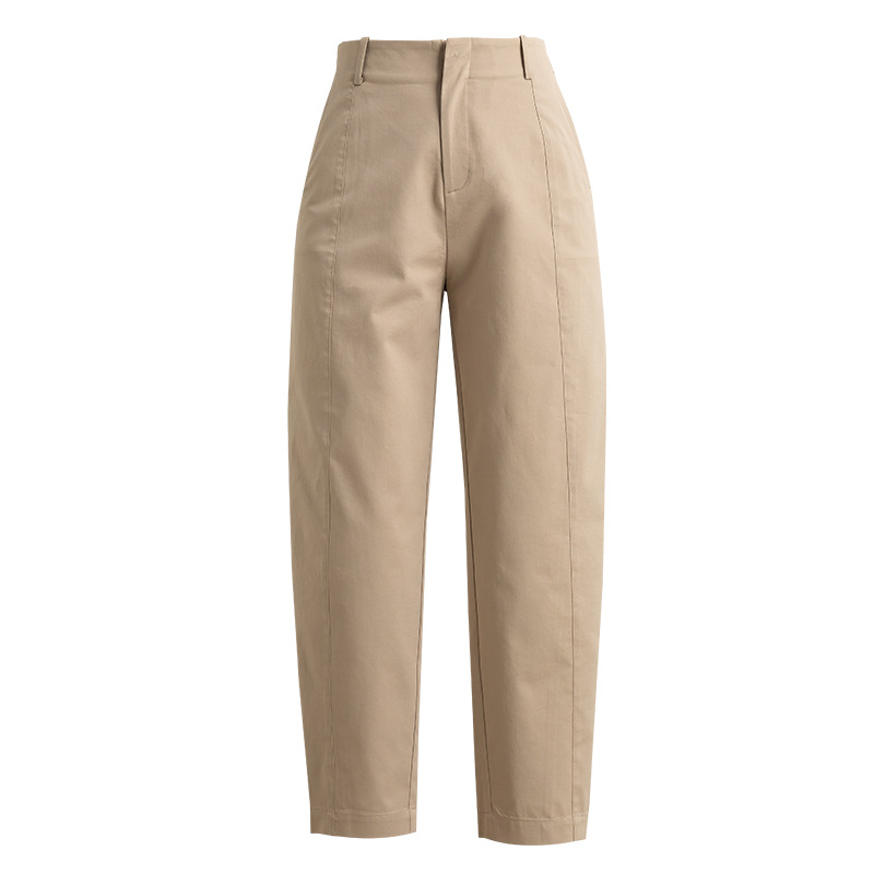 Quần culottes nữ ống rộng cạp cao chất Tencel cotton dáng chuối — Màu xanh tím than
