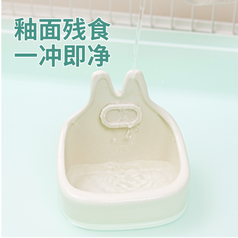 Umi フードボウル ペットウサギ セラミックフィーダー モルモット 吊り下げ式 転倒防止 ウサギ ライスボウル用品|undefined