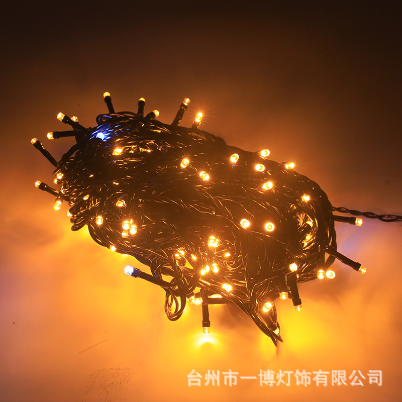 Cadena de luz LED línea negro macho y hembra conexión cielo estrellado vacaciones decoración la boda Navidad al aire libre