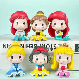包邮公主手办灰姑娘美人鱼睡美人白雪女孩扭蛋娃娃机摆件批发代发