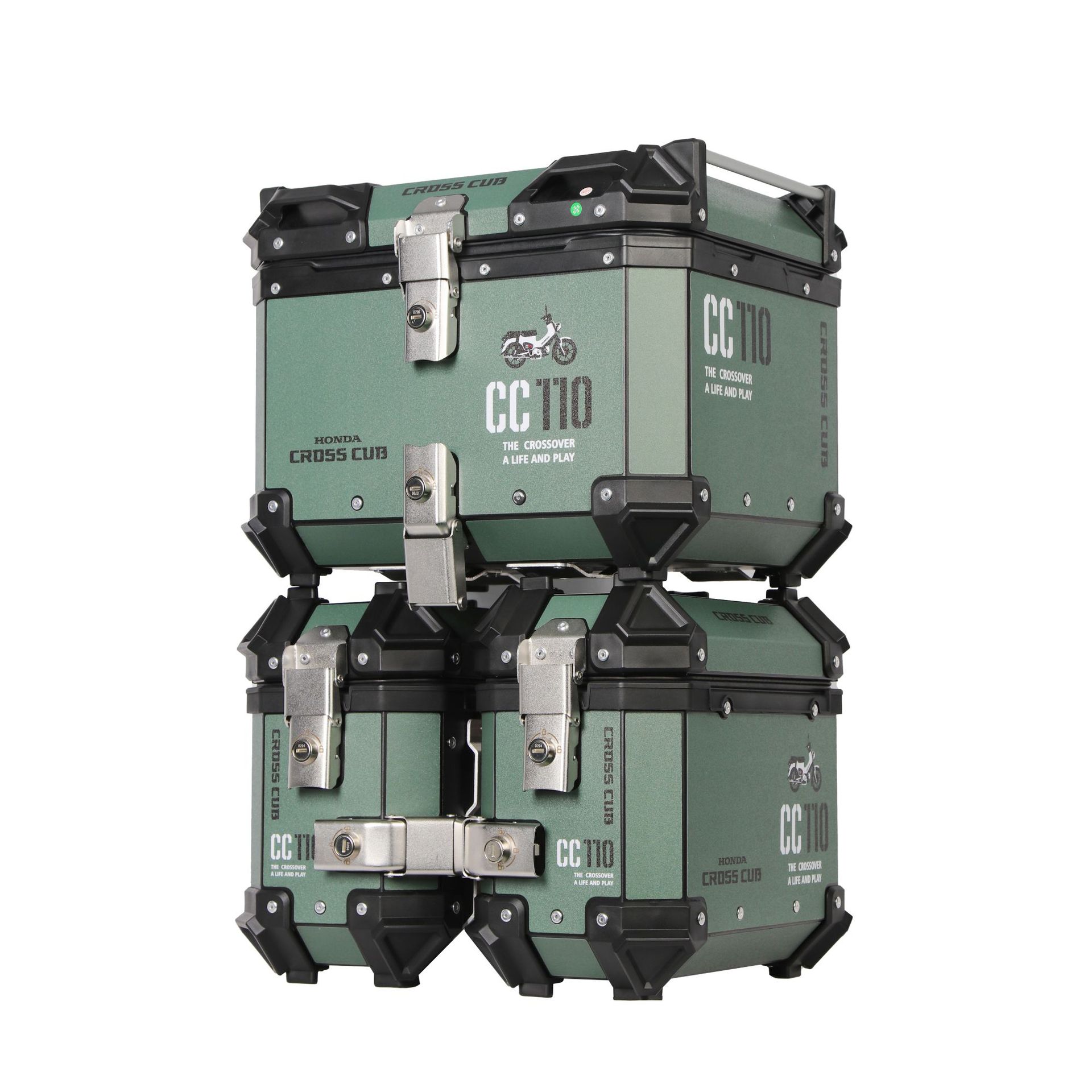 18L caja lateral CC110 PG - 1 tres cajas de aleación de aluminio motocicleta cola eléctrica