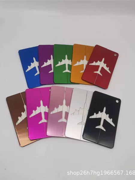 Factory custom aluminum alloy luggage tag boarding metal luggage aircraft check-in elevator tag color aircraft tag