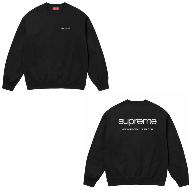 E557SUPREME NYC Crewneck 黑色