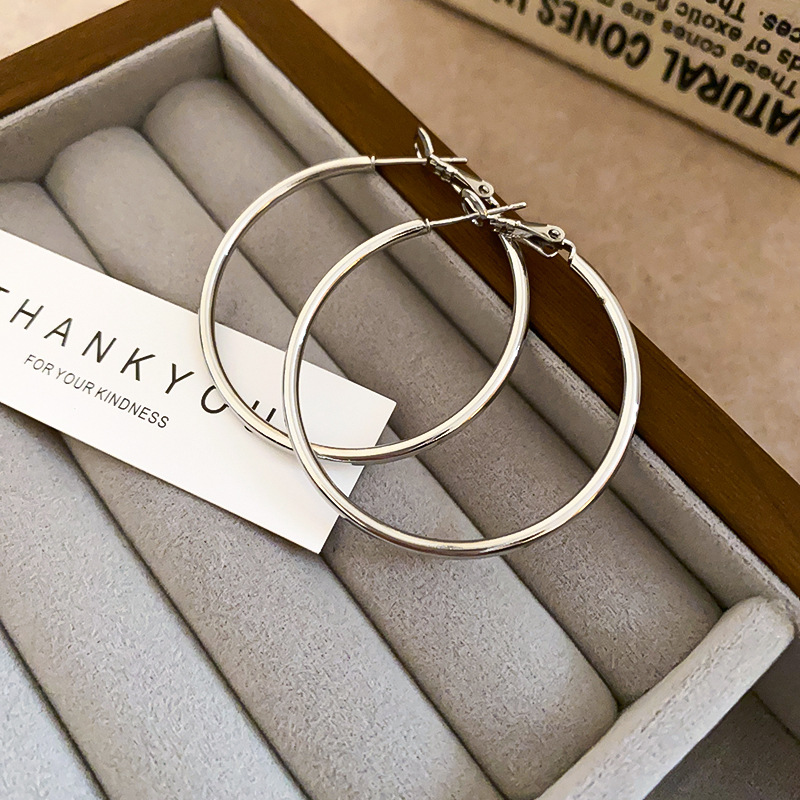 Aguja de plata, anillo de oreja rojo Encola, pendientes de temperamento de nicho retro de moda, pendientes europeos y americanos, lujo ligero, mujeres de alta gama