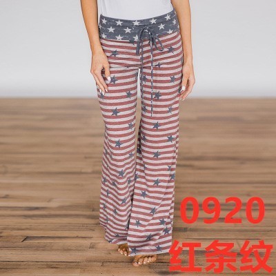 2021ebay Amazon WISH カジュアルパンツヨーロッパとアメリカの新しい人気ファッションルーズレースアップ迷彩プリント女性のパンツ|undefined
