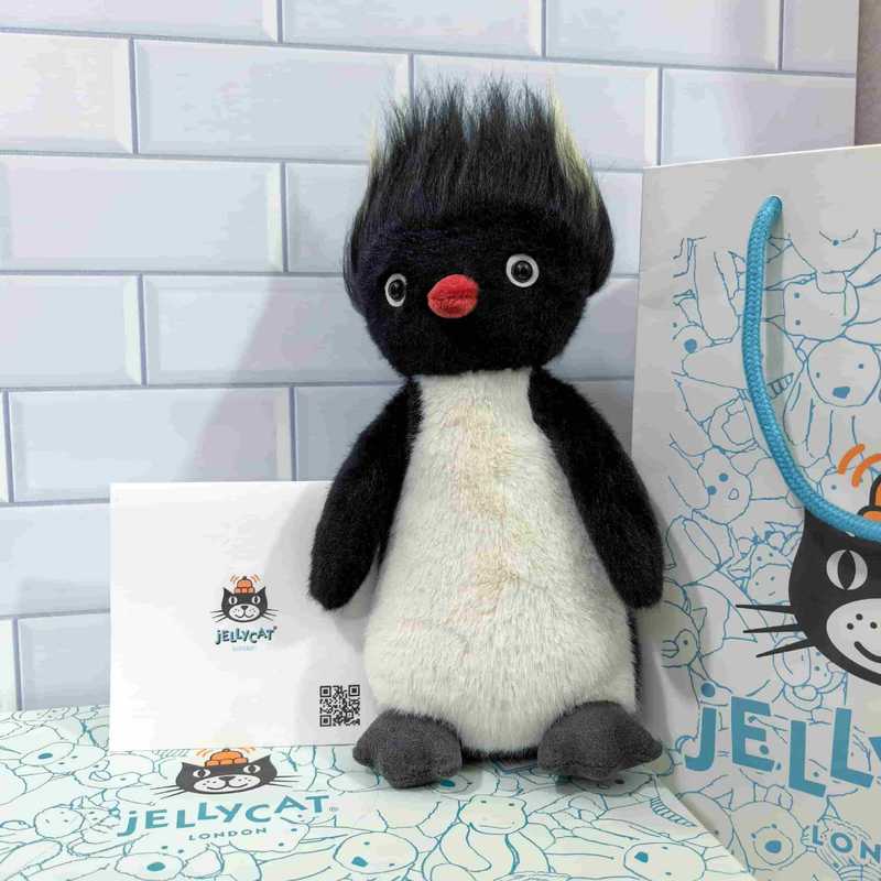 元イギリスジェリーcatロニージャンプ岩爆発頭ペンギンロック柔らかい揚げ毛ペンギン玩具ぬいぐるみ|undefined
