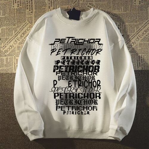 Lazy style round collar hooded pullover hooded sweater retro American long-sleeved coat Personalized S-shaped superimposed letter print men