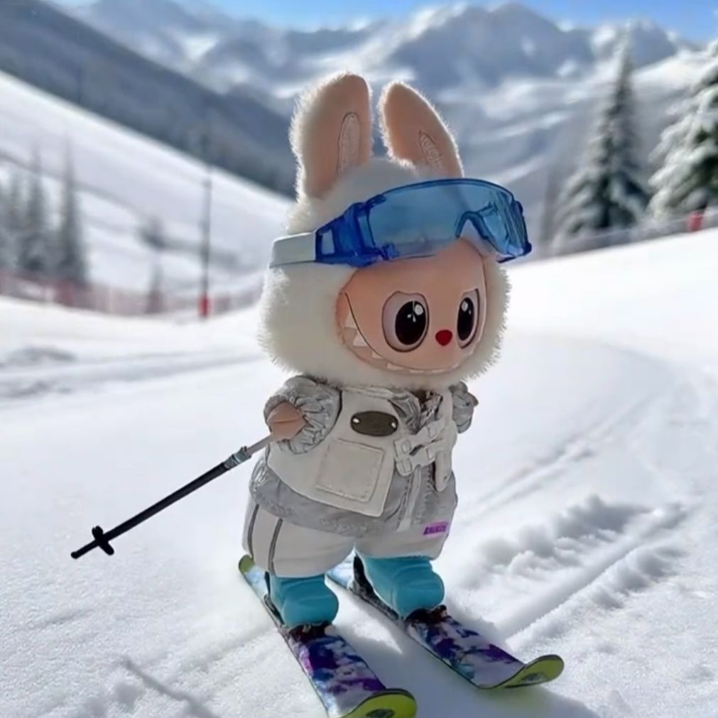 La Bubu Baby Clothes First Generation Third Generation Macaron Front High-Energy Vinyl Doll La Bubu Ski Suit Sportswear