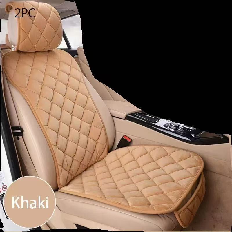 Winter Plush Car Seat Cushion Three-Piece Set, Thickened, Warm, Non-Slip, Without Backrest, Single-Piece Seat Cushion, Universal Model