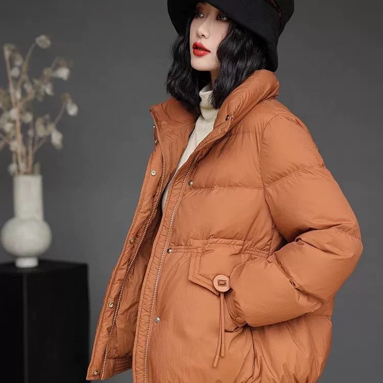 2024 зимний новый утиный пуховик короткая повседневная свободная куртка