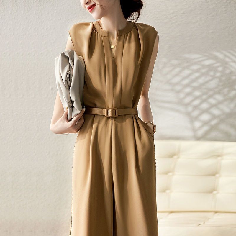 Xiao Han Ge Fashionable Temperament Big Long Leg Acetic Acid Wide Leg Pants Women's Summer Pants KZ193133MG