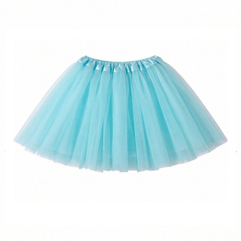 Falda de tul de tres capas para niñas, estilo europeo y americano, para ballet, fiestas de cumpleaños, falda abullonada.