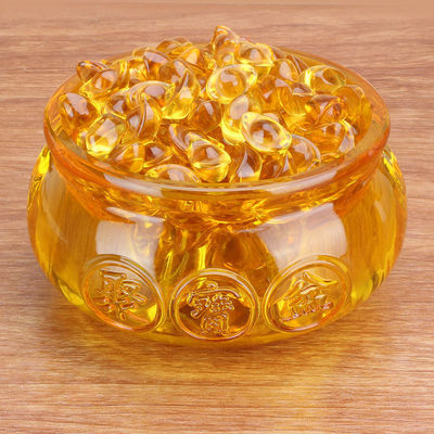 Cornucopia Decoration crystal Yuanbao Colored glaze Wealth Safety modern Home Furnishing Decoration Arts and Crafts On behalf of One piece wholesale