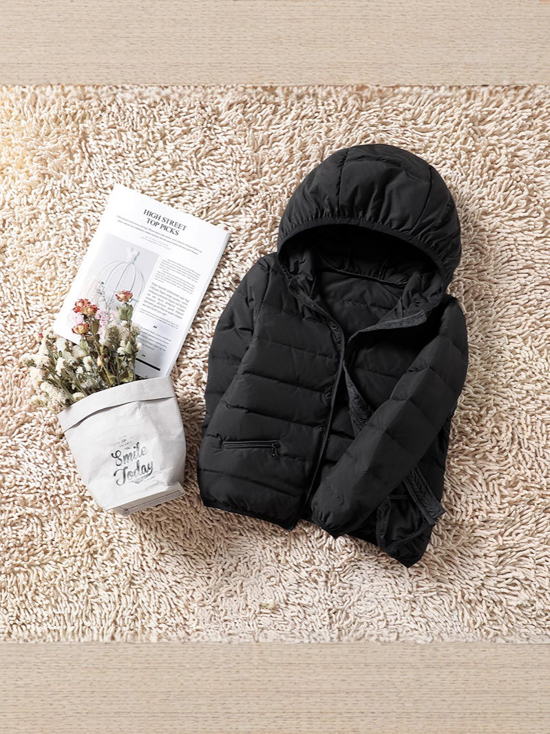 Chaqueta de tejido ligera y sin costuras para niños 90 chaqueta blanca para niños y niñas chaqueta encapuchada