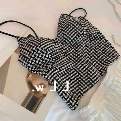 300 pounds large size French small camisole for women to wear outside and beautiful back suit with bottoming and padded tube top