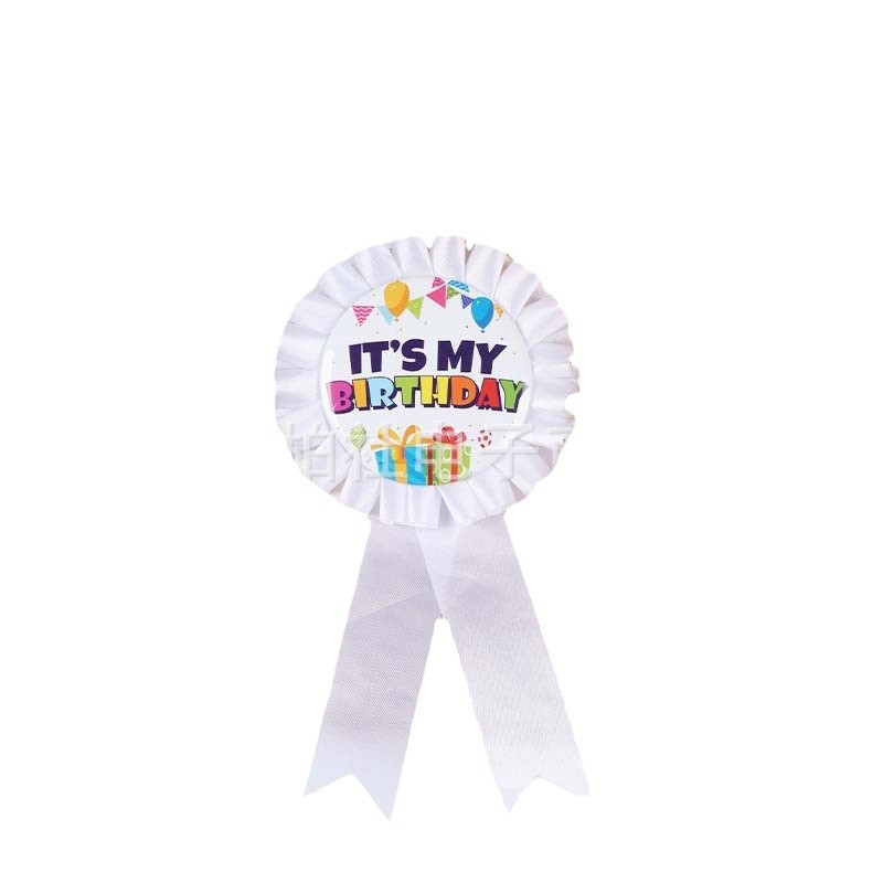 Suministro transfronterizo de hojalata corsage Cumpleaños niños y niñas Fiesta de cumpleaños encaje COLOR DE corsage se puede establecer