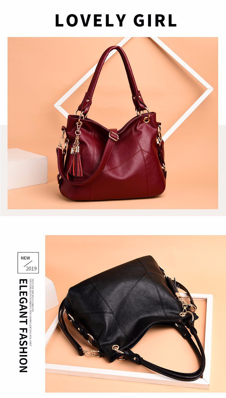 New fringed large-capacity tote women's bag, European and American trend Hobo single-shoulder handbag, cross-border one-piece delivery worldwide undefined