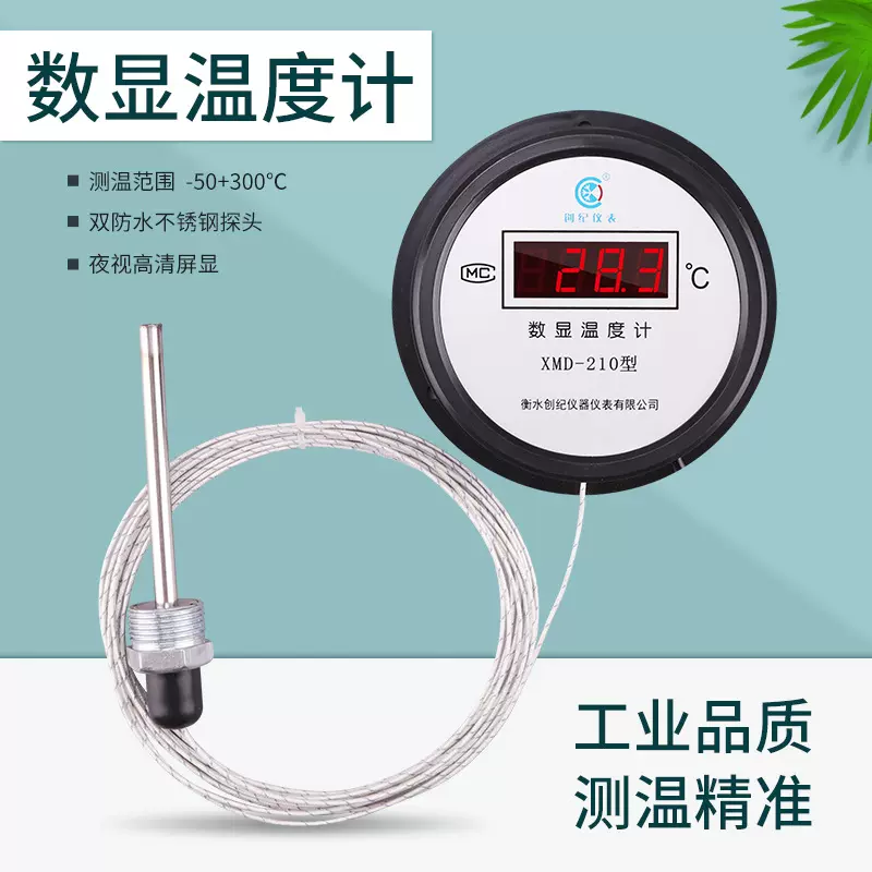 温度计水温水产养殖场工业大棚电子数显水温表显示器带探头鱼池塘