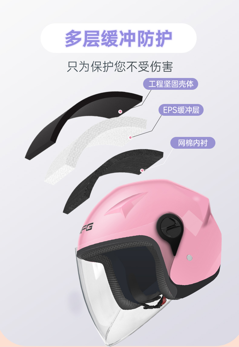 DFG New Standard Electric Vehicle Helmet Women's Universal Half Helmet