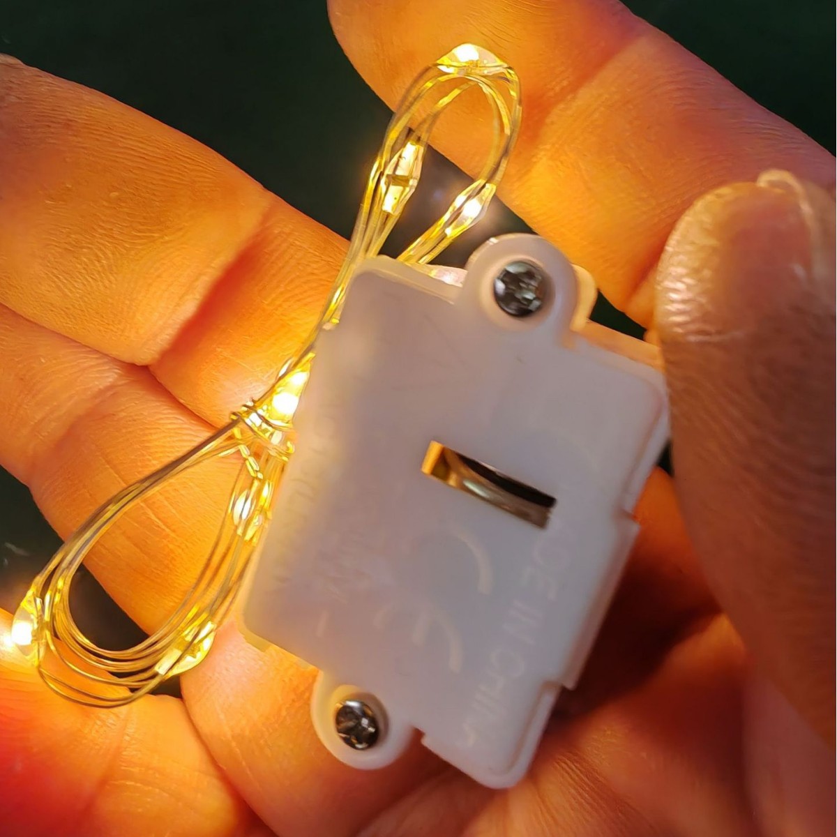 Screw type single and double screw small white box led copper wire lamp holiday bedroom gift atmosphere light string luminous decorative lamp 3