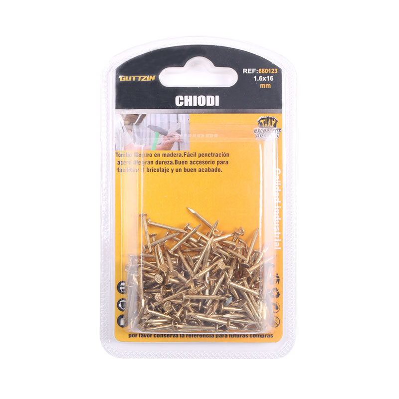 泡壳装圆头黄铜钉 小包装家具配件铁钉厂家外贸小五金耗材包装详情7