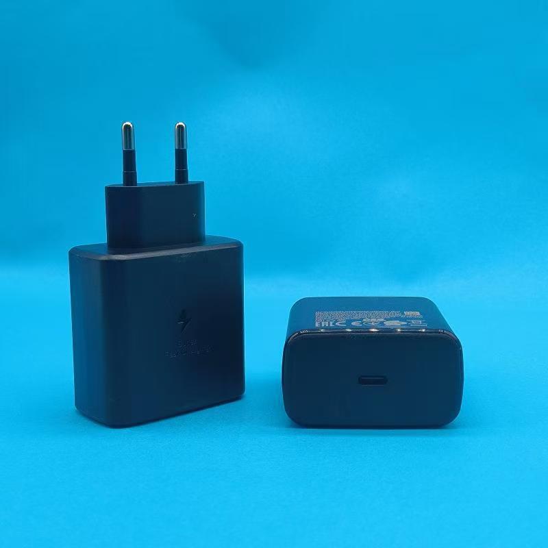 Suitable for Samsung 45W Super Fast Charging Charger S21S22 Mobile Phone Charging Head Dual C Data Cable Cross-Border Supply