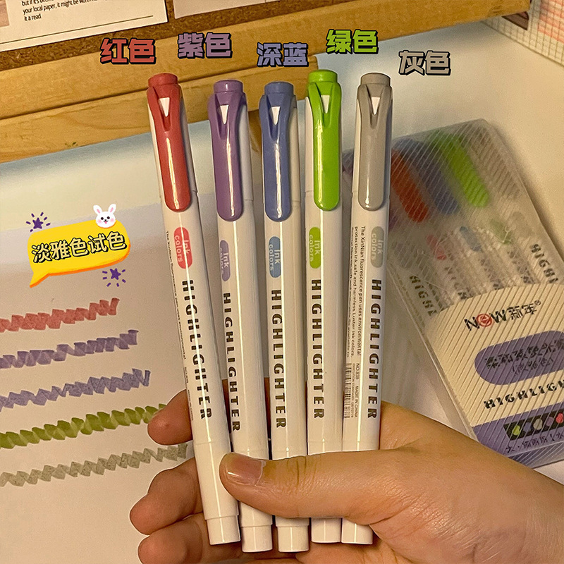ダブルヘッド蛍光ペン30色セット学生マークペン重点マーカー高颜値カラー手帳ペン卸売り|undefined